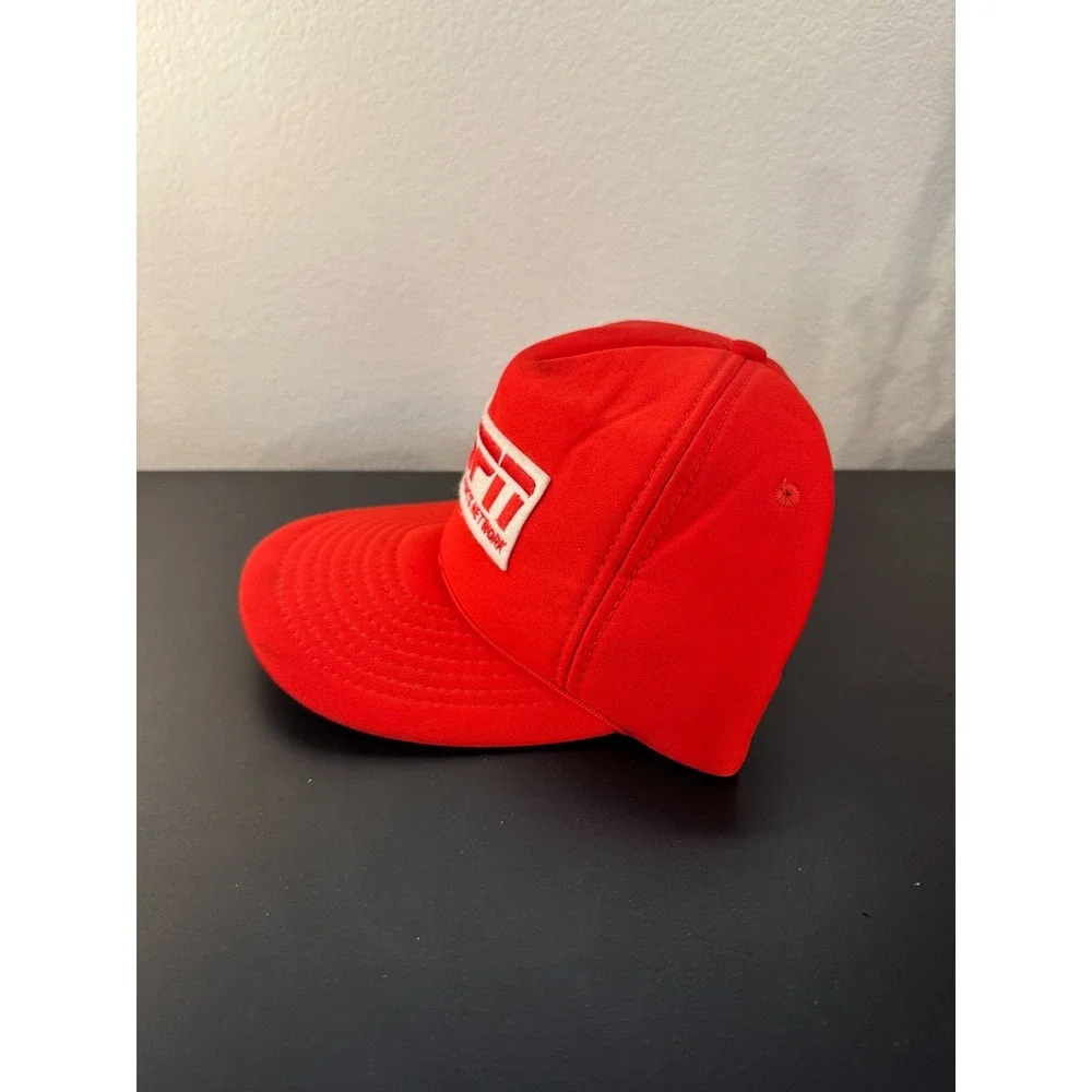 Vintage Speedway ESPN The Total Sports Network Baseball Cap Men Red Snapback Hat